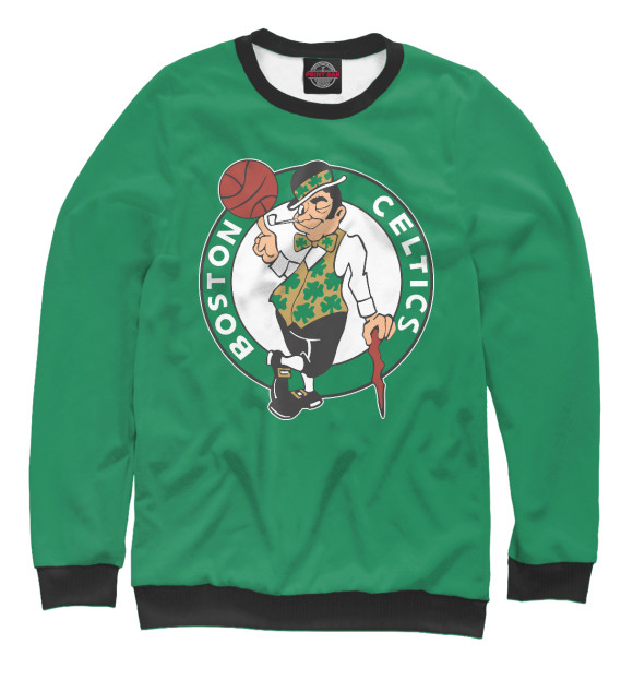 Мужской свитшот с изображением Boston Celtics цвета Белый
