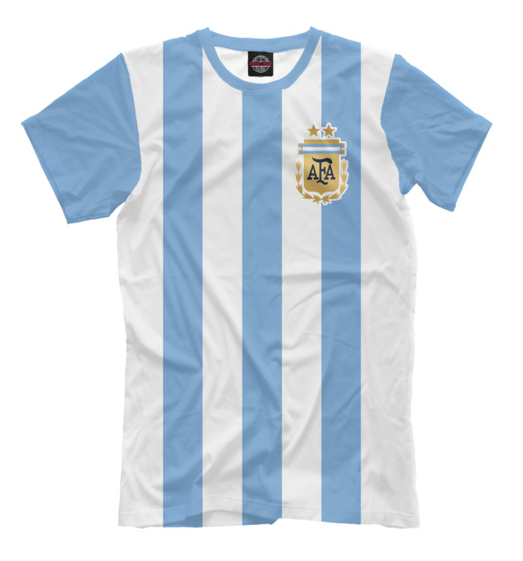 Футболка для мальчиков с изображением Аргентина цвета Молочно-белый