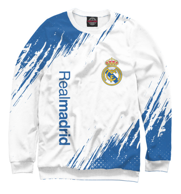 Свитшот для девочек с изображением Real Madrid цвета Белый