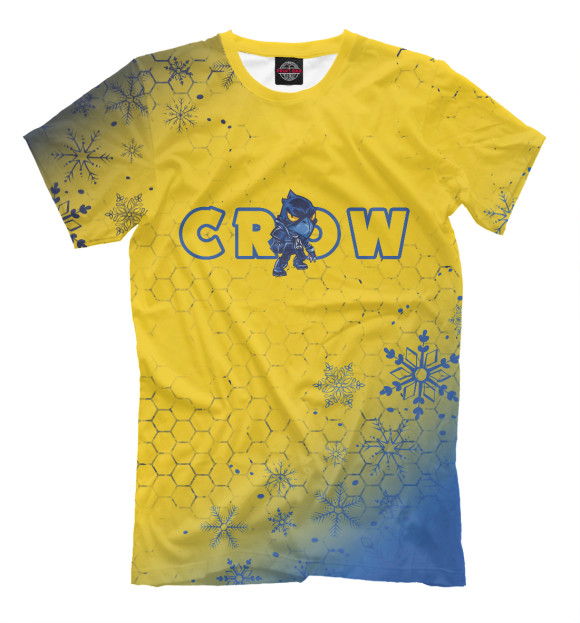 Мужская футболка с изображением Brawl Stars Crow - Snow цвета Белый