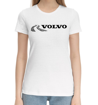 Хлопковая футболка для девочек Volvo