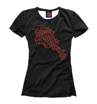 Женская футболка Love Armenia