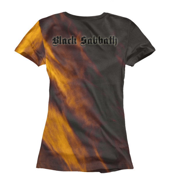 Женская футболка с изображением Группа Black Sabbath цвета Белый