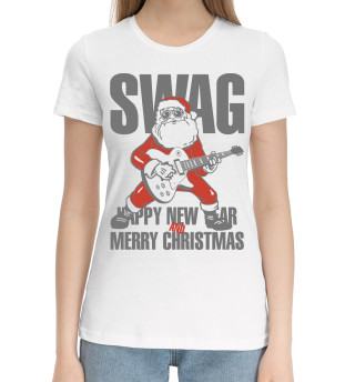 Хлопковая футболка для девочек Swag