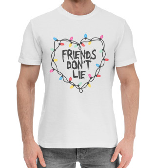 Мужская хлопковая футболка Friend don't lie