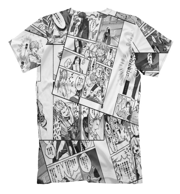 Мужская футболка с изображением Комикс аниме цвета Белый