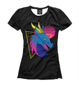 Женская футболка Retrowave Dragon