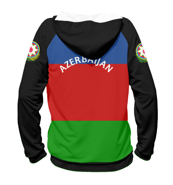 Мужское худи с изображением Азербайджан цвета Белый