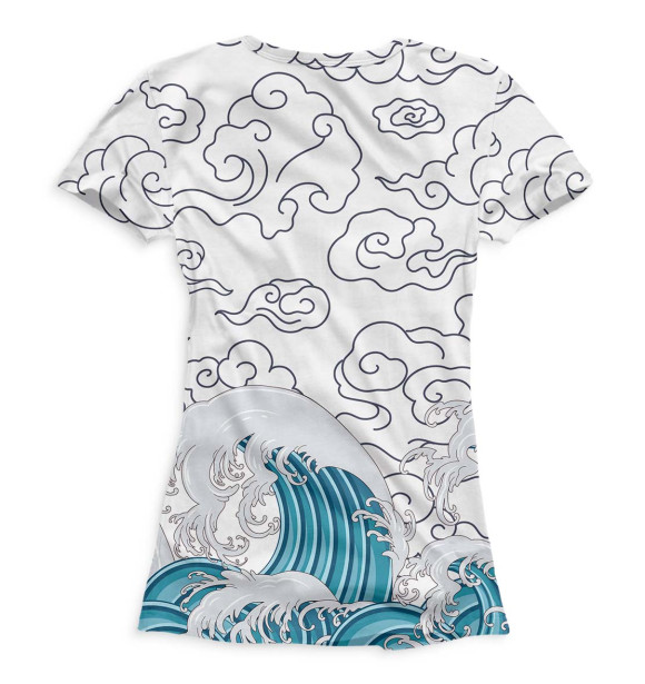 Женская футболка с изображением Красочный дракон цвета Белый