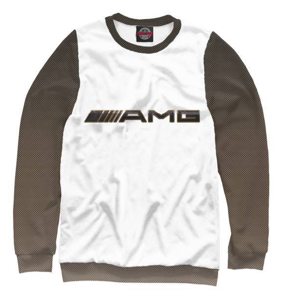 Мужской свитшот с изображением AMG цвета Белый