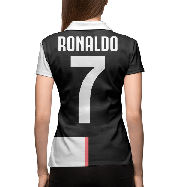 Женское поло с изображением Cristiano Ronaldo цвета Белый
