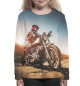 Свитшот для девочек Девушка на мотоцикле