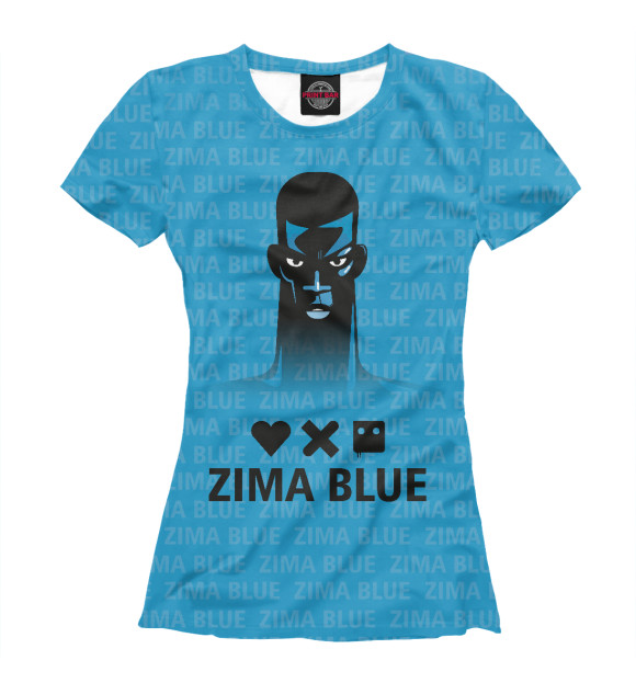 Футболка для девочек с изображением Любовь, смерть и роботы zima blue цвета Белый