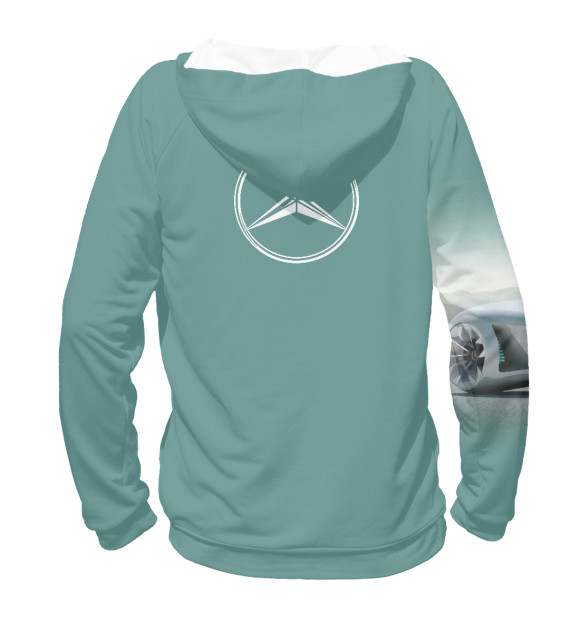 Мужское худи с изображением Mercedes-Benz concept цвета Белый