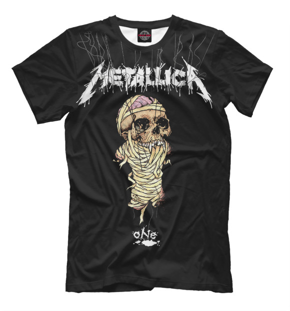 Мужская футболка с изображением Metallica One цвета Черный