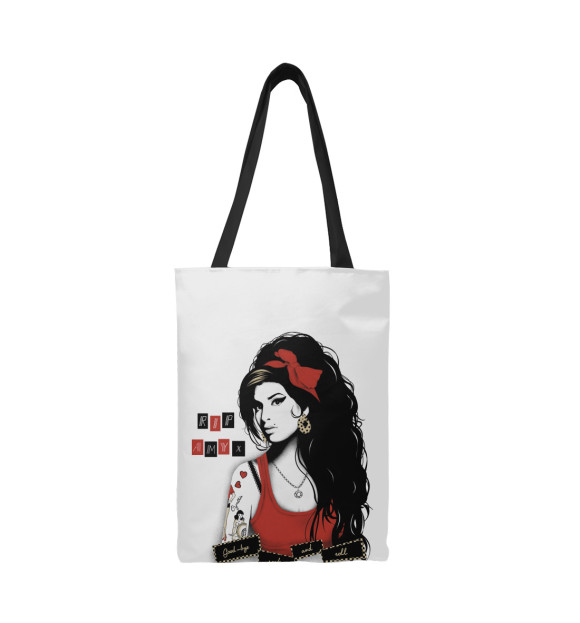 Сумка-шоппер с изображением Amy Winehouse цвета 