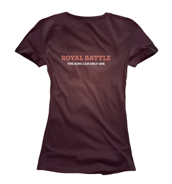 Женская футболка с изображением Royal Battle цвета Белый