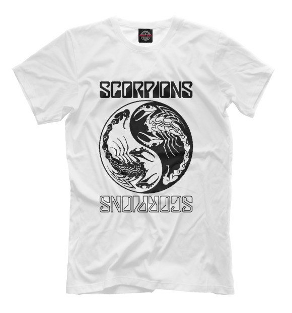 Мужская футболка с изображением Scorpions цвета Молочно-белый