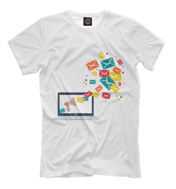 Мужская футболка с изображением Digital Marketing цвета Молочно-белый