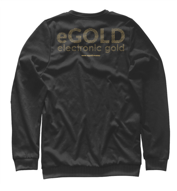 Свитшот для девочек с изображением Gold stablecoin eGOLD цвета Белый