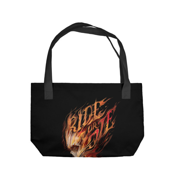 Пляжная сумка с изображением Ride or Die цвета 