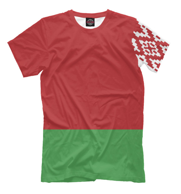 Мужская футболка с изображением Символика Беларуси цвета Светло-коричневый