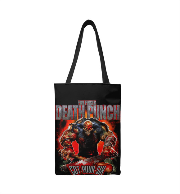 Сумка-шоппер с изображением Five Finger Death Punch Got Your Six цвета 