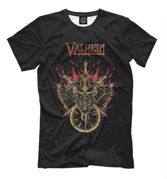 Мужская футболка с изображением Valheim Вальхейм цвета Белый