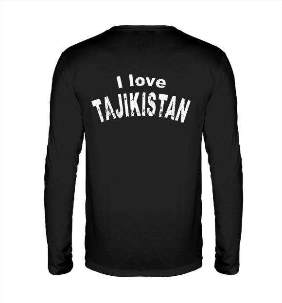 Мужской лонгслив с изображением Tajikistan цвета Белый