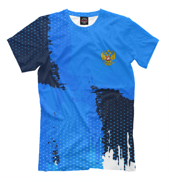 Футболка для мальчиков с изображением Russia Sport Uniform цвета Грязно-голубой