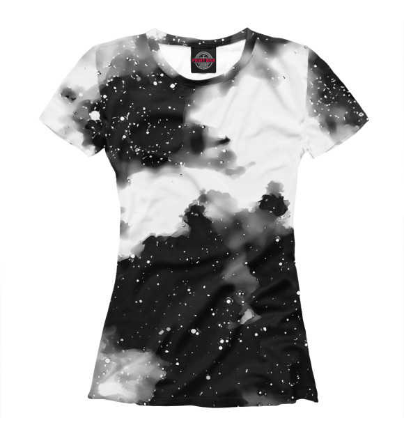 Женская футболка с изображением Black space цвета Белый