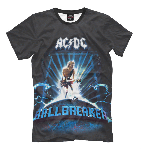 Мужская футболка с изображением ACDC Ballbreaker цвета Молочно-белый