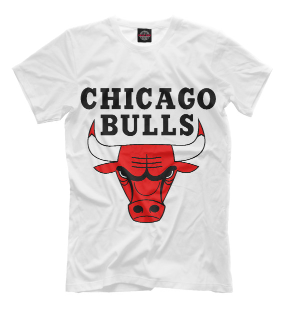 Мужская футболка с изображением CHICAGO BULLS цвета Молочно-белый