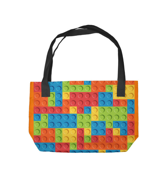 Пляжная сумка с изображением Лего цвета 