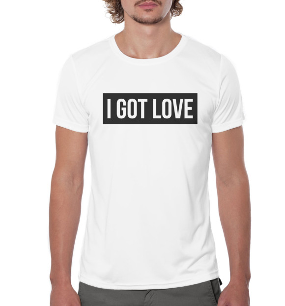 Мужская футболка с изображением I Got Love цвета Белый