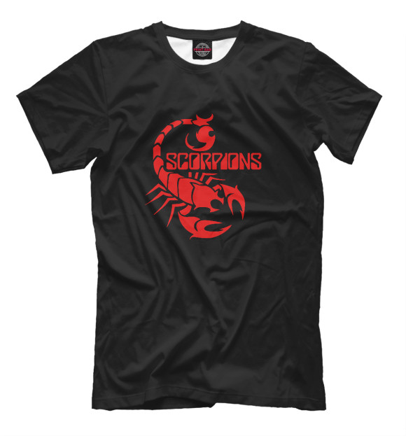 Мужская футболка с изображением Scorpions цвета Черный