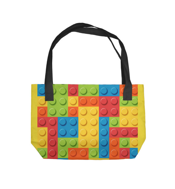 Пляжная сумка с изображением Конструктор цвета 