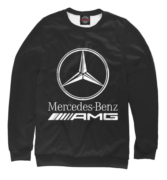 Женский свитшот с изображением Mersedes-Benz AMG цвета Белый