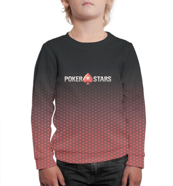 Свитшот для мальчиков с изображением Pokerstars цвета Белый