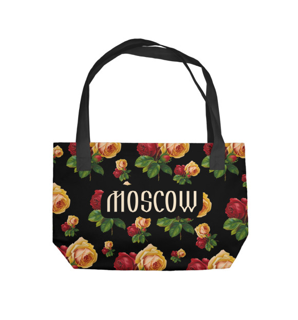 Пляжная сумка с изображением Москва цвета 