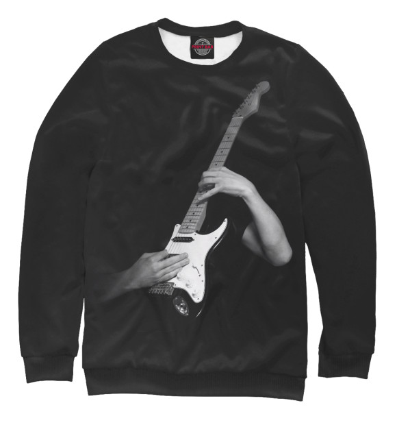 Свитшот для мальчиков с изображением Guitar цвета Белый