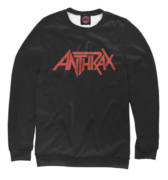 Свитшот для мальчиков с изображением Anthrax цвета Белый