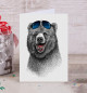 Открытка Счастливый медведь