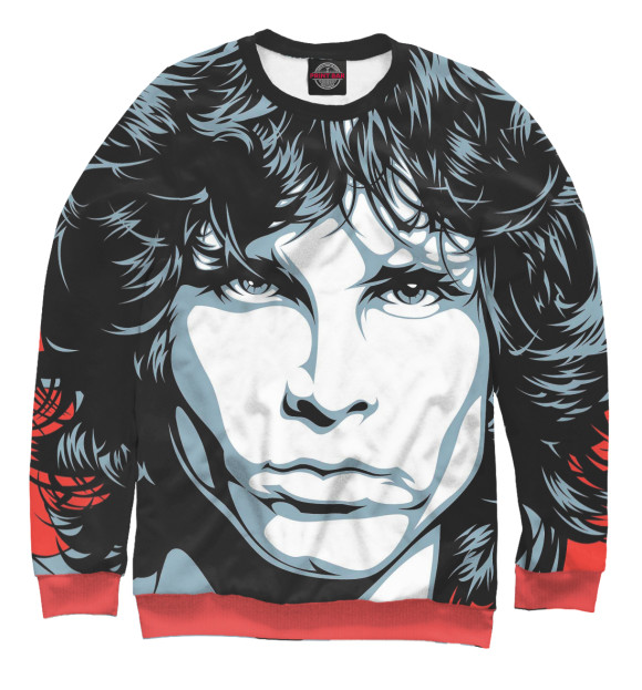Мужской свитшот с изображением Jim Morrison цвета Белый