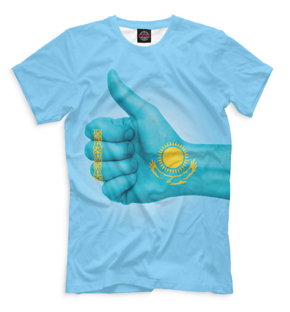 Мужская футболка с изображением Казахстан цвета Светло-сиреневый