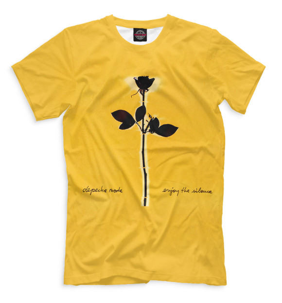 Мужская футболка с изображением Enjoy The Silence цвета Персиковый