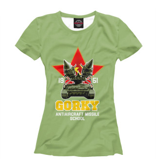 Женская футболка Горьковское зенитное ракетное училище войск ПВО