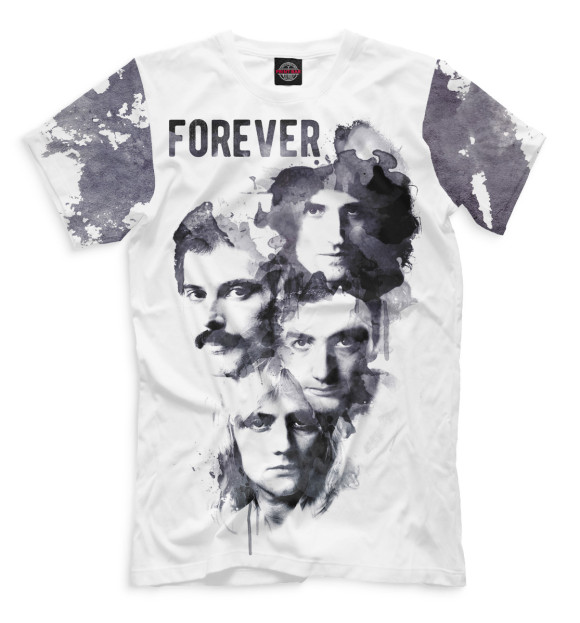 Мужская футболка с изображением Forever цвета Молочно-белый