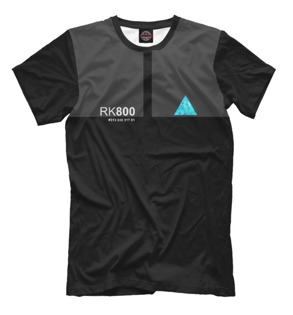 Мужская футболка с изображением Detroit RK 800 цвета Черный