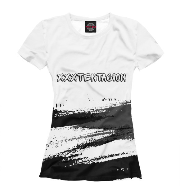 Женская футболка с изображением XXXTentacion | Граффити цвета Белый